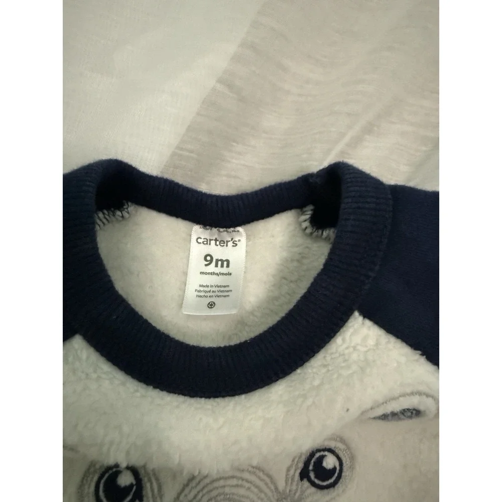 Lot Of‎ 5 Infant Baby Boy Carter's Hoodie Bodysuit Bear Sweater Romper 9 Month